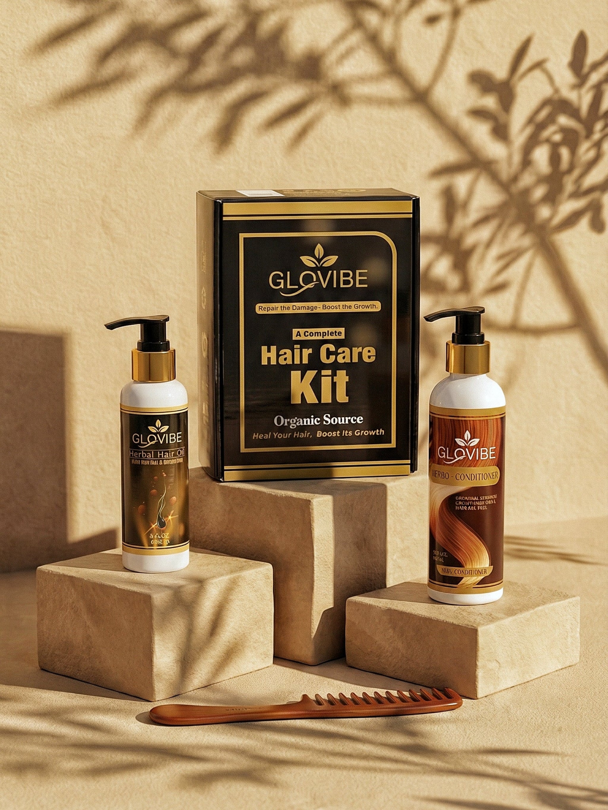 Glow Vibe Luxury Hair Growth & Anti Hair Fall Kit